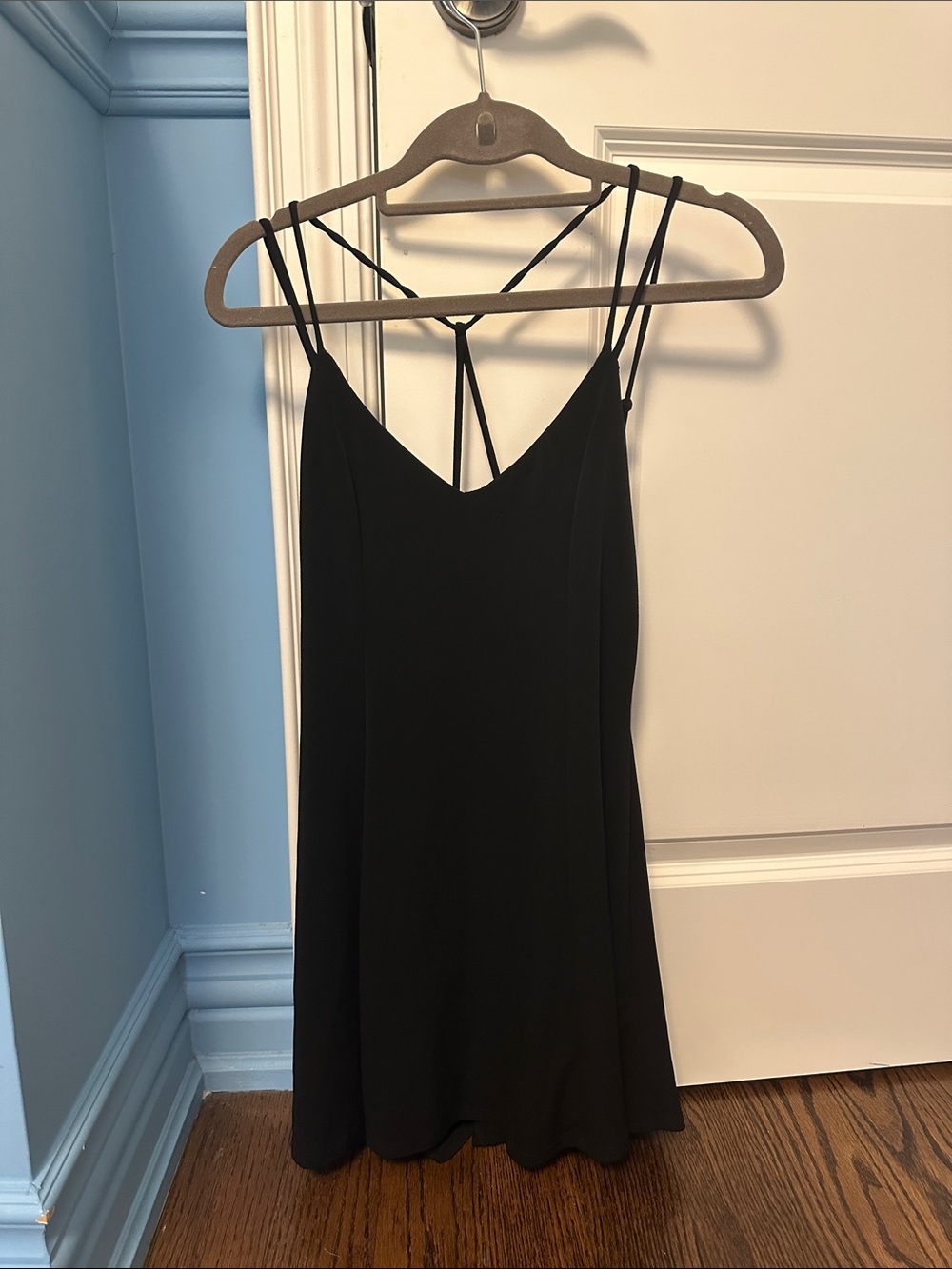 Urban Outfitters Black Strappy Mini Slip Dress
